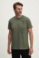 Alpha Industries tricou din bumbac barbati, culoarea verde, modelator, 138500 9BYH-TSM0G1_91X