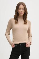 Benetton pulover din amestec de lana femei, culoarea bej, light, cu turtleneck, 1035D203B 9BYH-SWD0D9_80X (1035D203B)