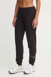 PUMA pantaloni de trening culoarea negru, cu imprimeu, 681496 9BYH-SPD0ZT_99X (681496)