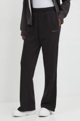 Tommy Jeans pantaloni de trening din bumbac culoarea negru, neted 9BYH-SPD12H_99X