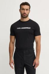 Karl Lagerfeld tricou barbati, culoarea negru, neted, 544242.755065 9BYH-TSM13L_99A (544242.755065)