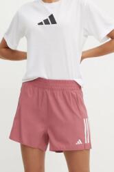 adidas Performance pantaloni scurți de alergare Own The Run Base culoarea roz, cu imprimeu, medium waist, IY1104 9BYH-SZD03K_30X