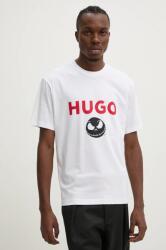 Hugo tricou din bumbac barbati, culoarea alb, cu imprimeu, 50537986 9BYH-TSM155_00X (50537986)