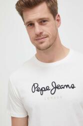 Pepe Jeans tricou din bumbac Eggo culoarea bej, cu imprimeu 9BYX-TSM0T1_01X