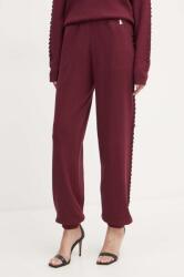 Patrizia Pepe pantaloni de trening culoarea bordo, neted, 8P0647 K207 9BYH-SPD01F_93X (8P0647.K207)