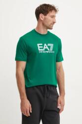 EA7 Emporio Armani tricou din bumbac barbati, culoarea verde, cu imprimeu, PJVPZ. 6DPT81 9BYH-TSM0EF_77X (PJVPZ.6DPT81.1823)