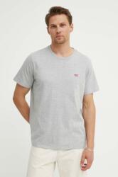 Levi's tricou din bumbac barbati, culoarea gri, neted PPYH-TSM0GZ_90X