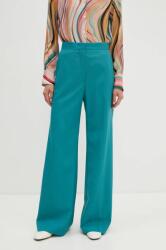 PS Paul Smith pantaloni de lana culoarea turcoaz, drept, high waist, W2R. 206T. N31053 9BYH-SPD0FH_66X