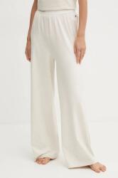 Boss pantaloni femei, culoarea alb, lat, high waist, 50525712 9BYH-SPD02P_80A