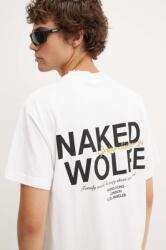 Naked Wolfe tricou din bumbac barbati, culoarea alb, cu imprimeu, classic. tee 99KK-TSM2AP_00X (classic.tee)