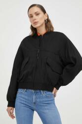 G-Star Raw geaca bomber femei, culoarea negru, de tranzitie PPYX-KUD0L3_99X (D23018.D297)