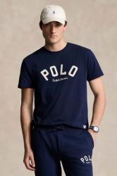 Ralph Lauren tricou din bumbac barbati, culoarea albastru marin, cu imprimeu, 710952043 9BYH-TSM0O5_59X