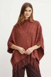 Silvian Heach poncho PLIZ culoarea maro, călduros, GPA24321PN MBYH-SWD024_88X (GPA24321PN)