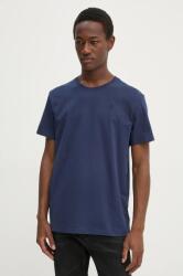 G-Star Raw tricou din bumbac barbati, culoarea albastru marin, neted, D16411-336 99KK-TSM03T_59X (D16411.336)