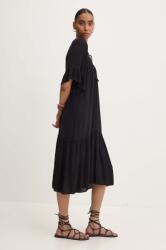 ANSWEAR rochie culoarea negru, midi, evazată BBYH-SSD099_99X (lorena.fh)