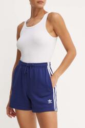 adidas Originals pantaloni scurti femei, culoarea albastru marin, cu imprimeu, high waist, IY2158 9BYH-SZD031_59X