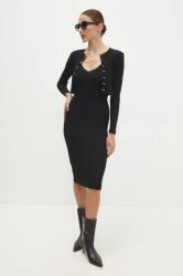 ANSWEAR rochie și cardigan culoarea negru, mini, mulata BMYH-DKD03J_99X