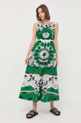 REDValentino rochie din bumbac culoarea alb, maxi, evazată PPYX-SUD0R3_00A (2R0VA23F6T3)