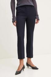 Marella pantaloni din lana culoarea albastru marin, fittigareta, high waist, 2423136072200 9BYH-SPD0MN_59X (2423136072200)