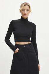 ANSWEAR longsleeve culoarea negru, cu guler BMYH-BDD05L_99X (71496.tos)