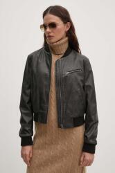 Sisley geaca bomber femei, culoarea negru, de tranzitie, 2VPVLN04S 9BYH-KUD0OH_99X (2VPVLN04S)