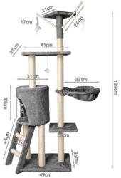 Malatec Macska kaparófa 138cm (szürke) (id_13575-code_00007927)