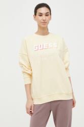 GUESS bluza femei, culoarea galben, cu imprimeu PPYX-BLD06P_10X