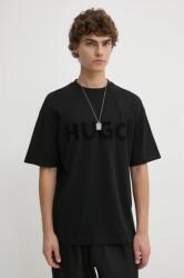 HUGO tricou din bumbac barbati, culoarea negru, cu imprimeu, 50525765 9BYH-TSM14T_99X (50525765)