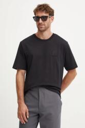 Iceberg tricou din bumbac barbati, culoarea negru, neted, F02E 6327 9BYH-TSM01Z_99X (F02E.6327)