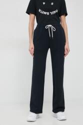 PS Paul Smith pantaloni de trening din bumbac femei, culoarea albastru marin, neted PPYX-SPD041_59X