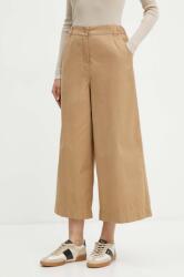 Weekend Max Mara pantaloni de bumbac culoarea bej, lat, high waist, 2425136101600 9BYH-SPD045_80X