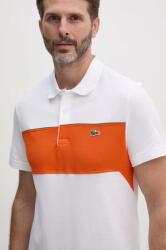 Lacoste polo de bumbac culoarea alb, modelator, PH2847 9BYH-POM03T_00X