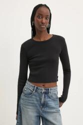 Vans longsleeve din bumbac 9BYH-BUD03F_99X (VN000HHWBLK1)