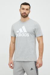 Adidas tricou din bumbac culoarea gri, cu imprimeu IC9350 PPYX-TSM08Y_09X