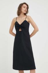 Levi's rochie din bumbac culoarea negru, mini, evazati 9BYX-SUD0D1_99X