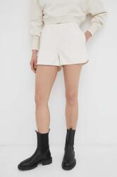 G-Star Raw pantaloni scurti femei, culoarea bej, neted, high waist PPYX-SZD0LJ_01X (D23188.D372)