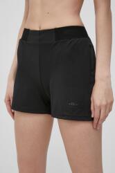 Ellesse pantaloni scurti femei, culoarea negru, neted, medium waist PPYY-TSD2ZT_99X (SRM14329)