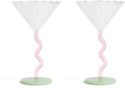 &k amsterdam borospohár készlet Coupe Curve Set 2 db - többszínű Univerzális méret