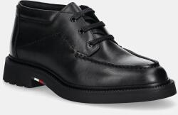 Tommy Hilfiger pantofi de piele HILFIGER COMFORT LWT LTH M TOE B barbati, culoarea negru, FM0FM05264 9BYH-OBM0WF_99X (FM0FM05264)