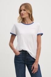 Pepe Jeans tricou din bumbac ELISE femei, culoarea alb, PL505878 9BYH-TSD0OM_00X