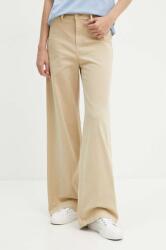 Levi's pantaloni femei, culoarea bej, lat, high waist, A8697 9BYH-SPD0I5_12X