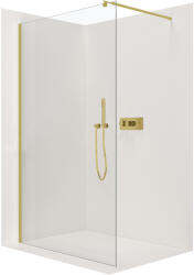 Cerano - Walk-in Onyx L/R zuhanyparaván - kerek tartó - aranycsiszolt, átlátszó üveg - 80x200 cm, CER-CER-8050BD182 (CER-CER-8050BD182)