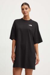 The North Face rochie W S/S Essential Oversize Tee Dress culoarea negru, mini, oversize, NF0A87NFJK31 PPYH-SUD239_99X (NF0A87NFJK31)
