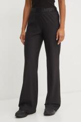 Sportalm pantaloni femei, culoarea negru, lat, high waist, 1856513034 9BYH-SPD156_99X