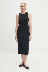 Max Mara rochie culoarea negru, midi, mulata, 2426626027600 9BYH-SUD0EI_99X