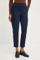 Boss pantaloni femei, culoarea albastru marin, drept, high waist, 50528486 9BYH-SPD0P5_59X (50528486)