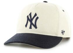 47 brand sapca MLB New York Yankees culoarea bej, cu imprimeu, B-CHSHT17WIP-NT 99KK-CAU28I_01X (B.CHSHT17WIP.NT)