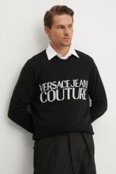 Versace pulover de lana barbati, culoarea negru, 77GAFM01 CMH80 9BYH-SWM054_99B