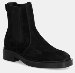 Gant botine din piele intoarsa Fallwi femei, culoarea negru, cu toc plat, 29553724 G00 9BYH-OBD1CG_99X