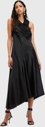 AllSaints rochie MAHREE DRESS culoarea negru, midi, evazati, W064DC 9BYH-SUD1RH_99X